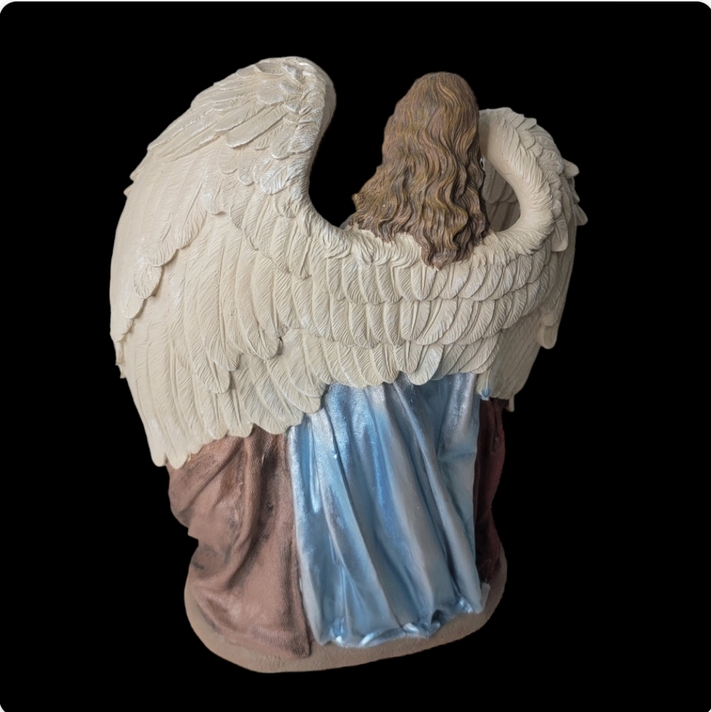 Enfolding Wings Nativity Figurine Angel Joseph Mary Baby Jesus christmas decor * - Picture 5 of 10